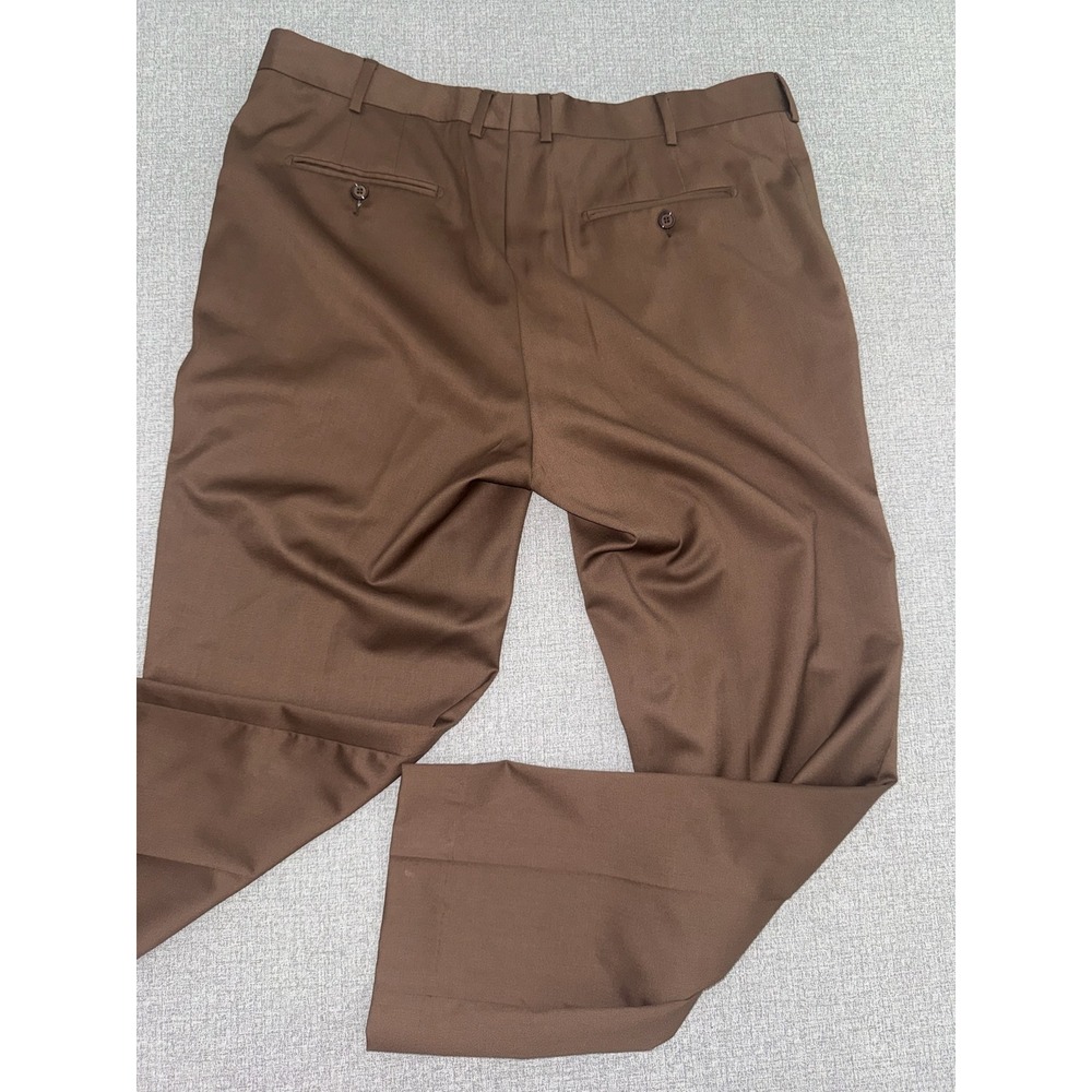 Bespoke by William 38x30 Dress Pants Brown Vitale Barberis Wool